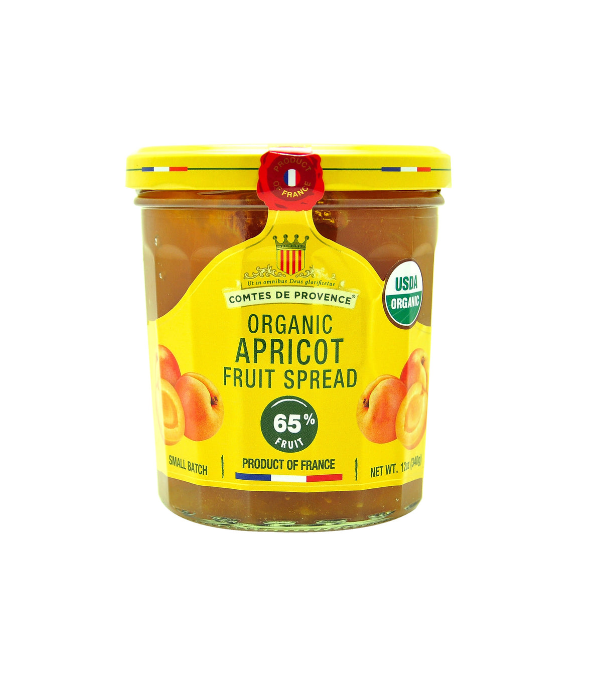 COMTES DE PROVENCE ORGANIC APRICOT FRUIT SPREAD 340G