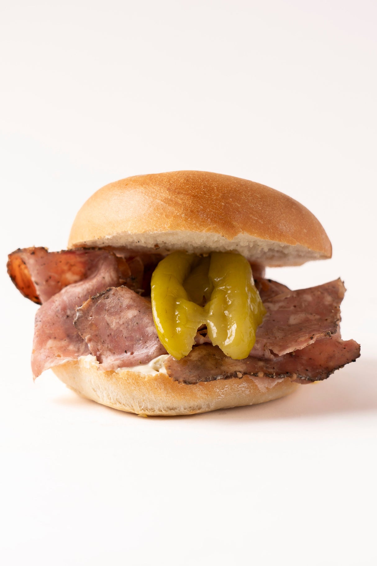 Pepperoncini & Pastrami Bagel