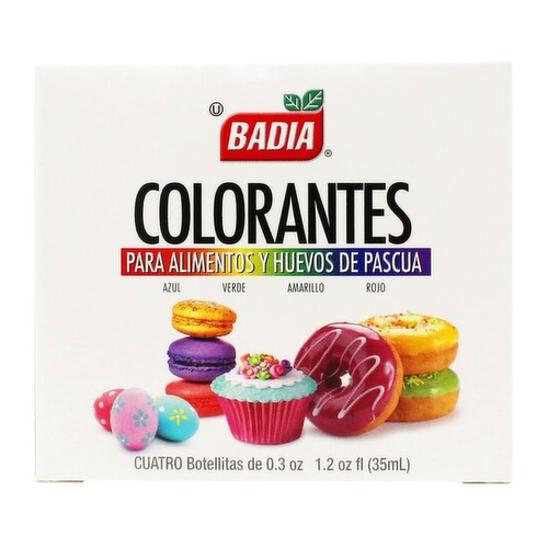BADIA COLORANTE PARA ALIMENTOS Y HUEVOS DE PASCUA 4 UNIDAD