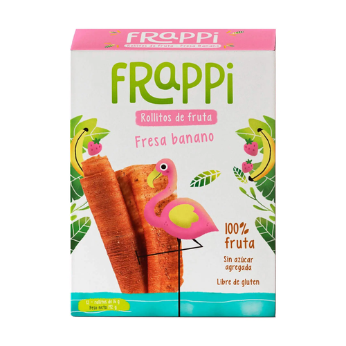 FRAPPI ROLLITOS DE FRUTA ROLLITOS FRESA BANANO 192g