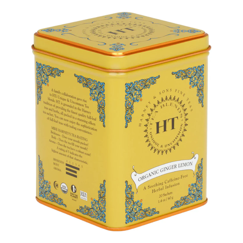 HARNEY & SONS TE ORAGNIC GINGER LEMON LATA 20 SACHETS 40g