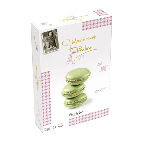 MACARONS DE PAULINE GALLETA HAMBURGUESITA PISTACHE CHOCOLATE 36g