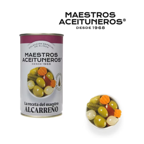 MAESTROS ACEITUNEROS VEGETALES EN VINAGRE LA RECETA DEL ALCARRENO 350g