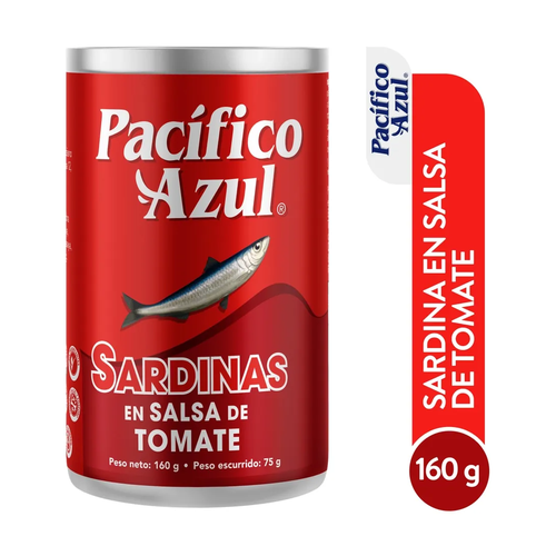 PACIFICO AZUL SARDINA EN SALSA DE TOMATE PICANTE 160g
