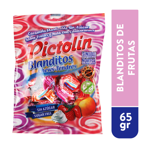 PICTOLIN DULCES BLANDITOS FRUTAS Y NATA SIN AZUCAR 65g