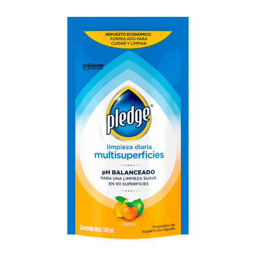 PLEDGE LIMPIADOR LIQUIDO MULTISUPERFICIES PH BALANCDO DOYPACK 500kg