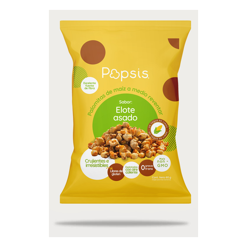 POPSIS PALOMITAS A MEDIO REVENTAR ELOTE ASADO 80g