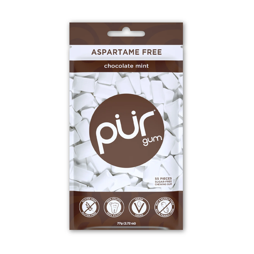 PUR GUM GOMA DE MASCAR CHOCOLATE MINT GUM 9 UNIDAD