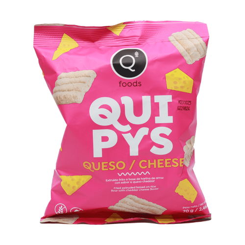 Q FOODS QUINOA CHIPS QUIPYS QUESO GLUTEN FREE 70g