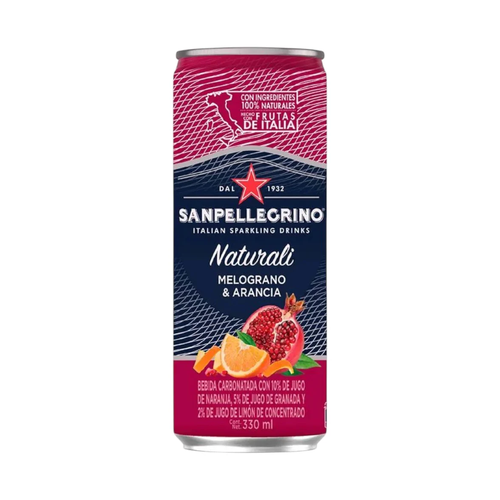 SAN PELLEGRINO AGUA MINERAL SABOR MELOGRANO Y ARANCIA 330ml