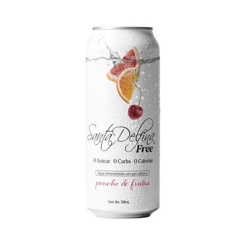 SANTA DELFINA AGUA MINERAL FRUIT PUNCH FREE 350ml