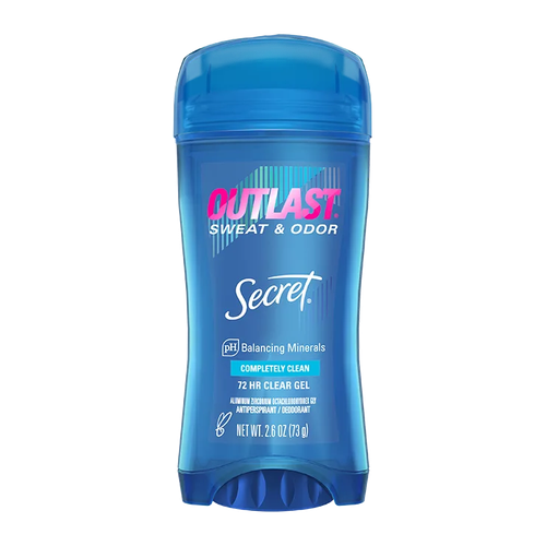 SECRET DESODORANTE BARRA OUTLAST COMPLETELY CLEAN GEL 73g
