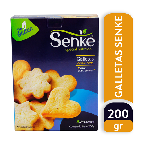 SENKE GALLETAS SABOR A VAINILLA SIN GLUTEN CAJA 200g
