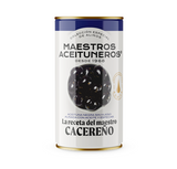 MAESTROS ACEITUNEROS ACEITUNAS NEGRAS ALINEADAS ACIETE ESPECIAS 320g