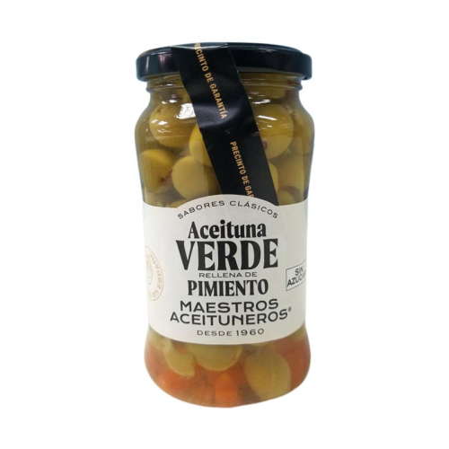 MAESTROS ACEITUNEROS ACEITUNA RELLENA PIMIENTOS 345g