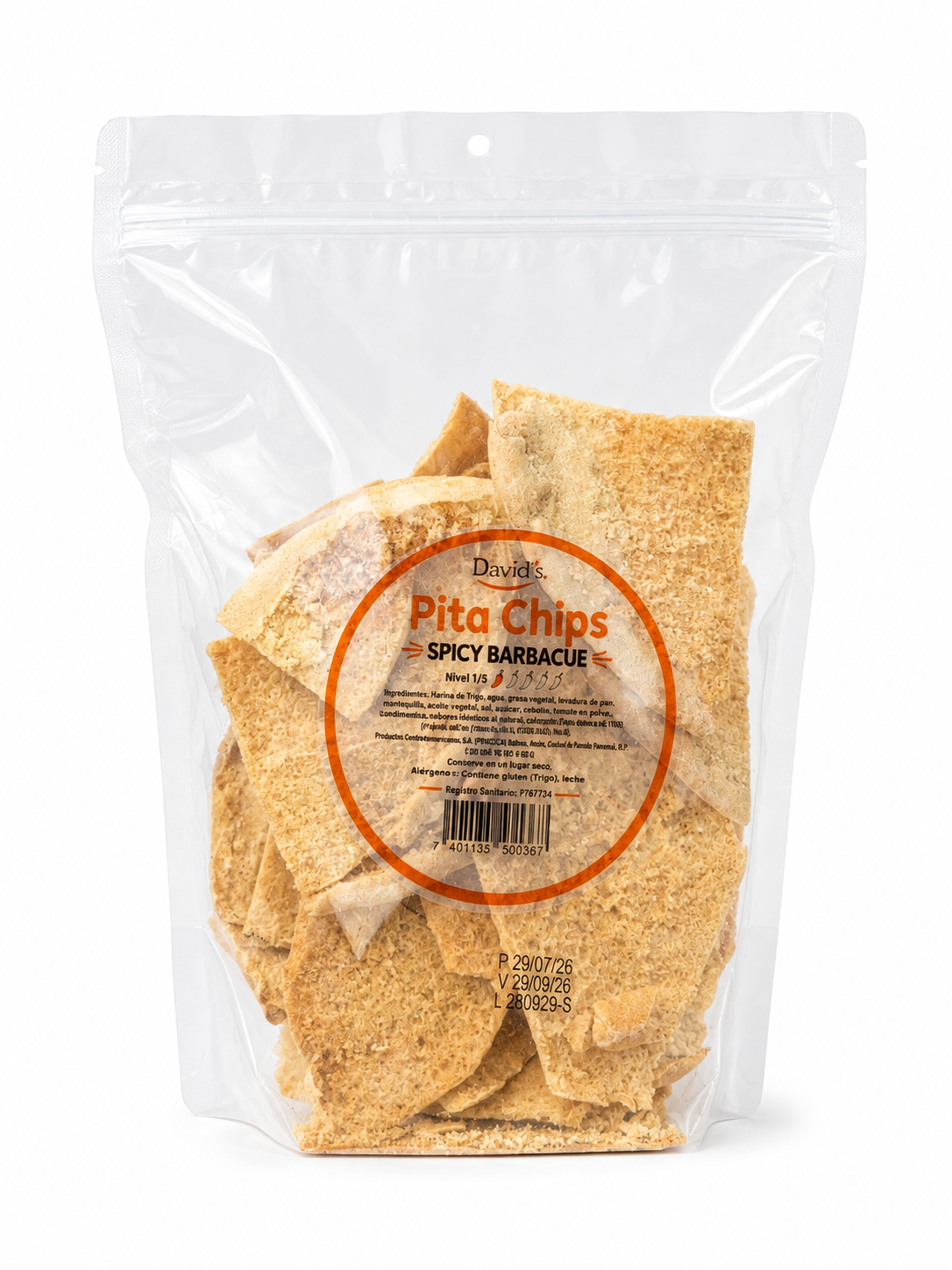 DAVIDS PITA CHIPS SPICY BARBACUE 240G