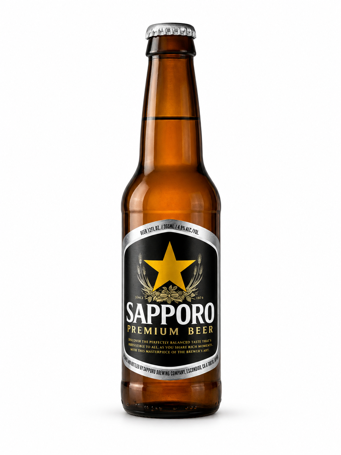 SAPPORO PREMIUM BEER BOTELLA 355ML