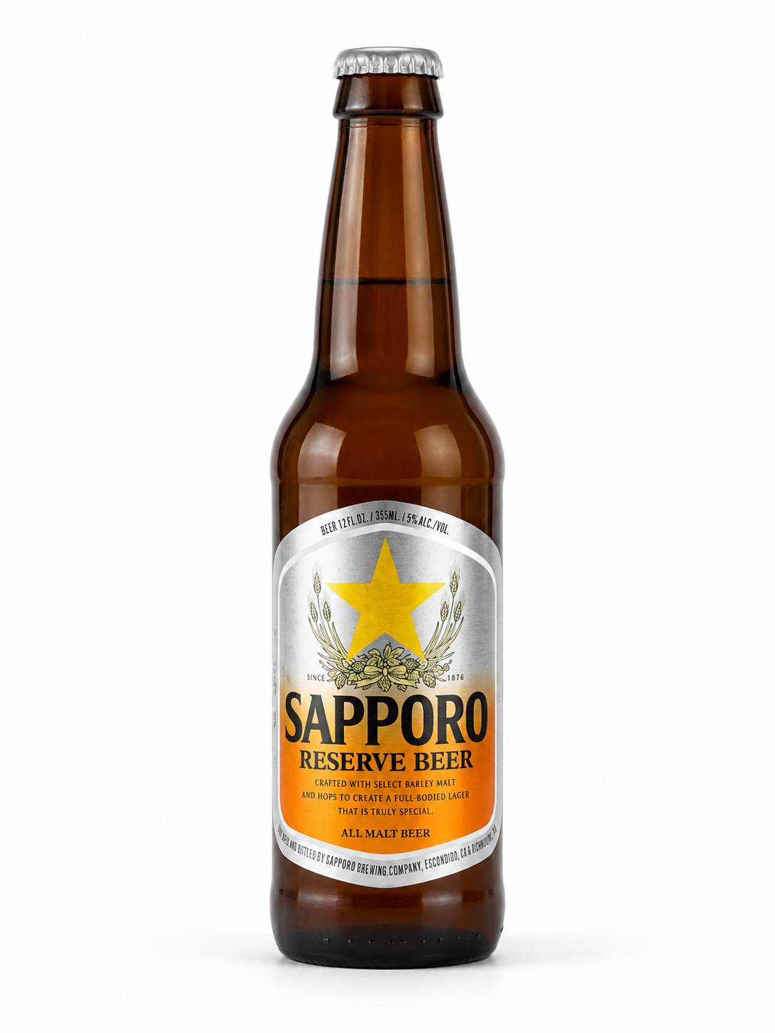 SAPPORO RESERVE BEER BOTELLA 355 ML