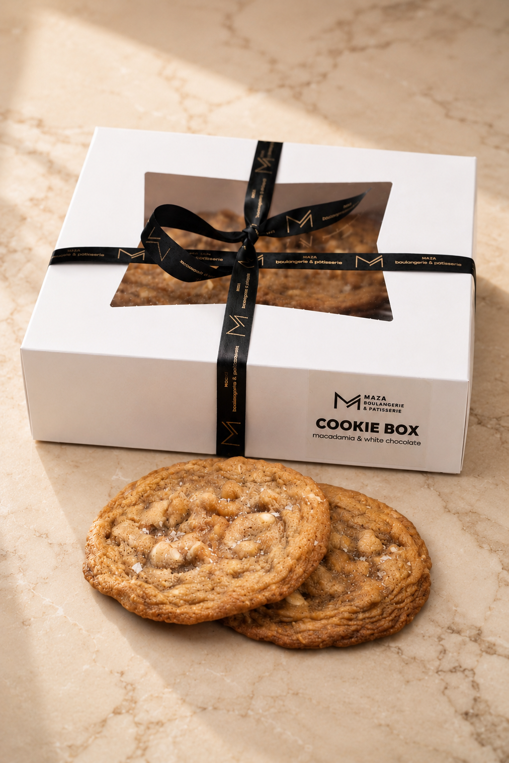 Cookie Box -  6 Ghirardelli White Chocolate Chip & Macadamia Cookies