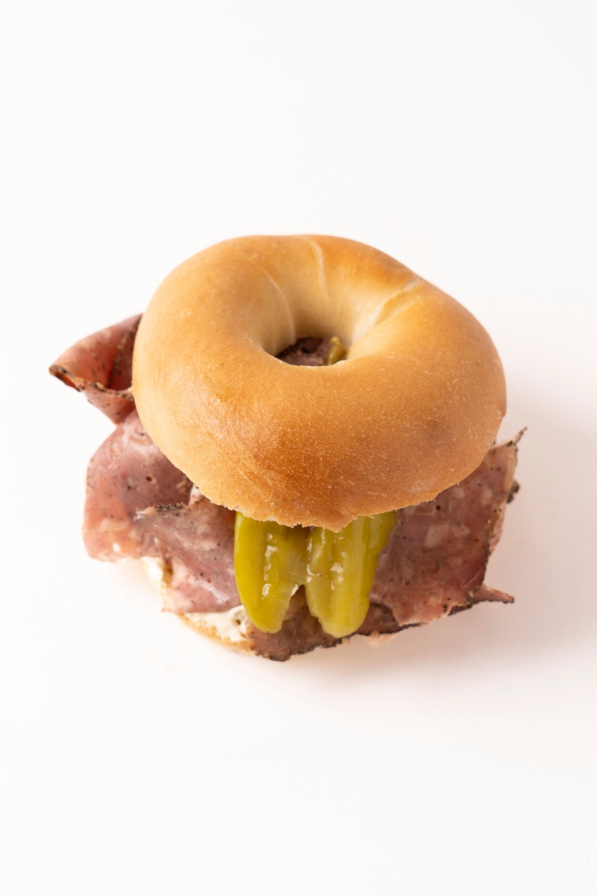 Pepperoncini & Pastrami Bagel