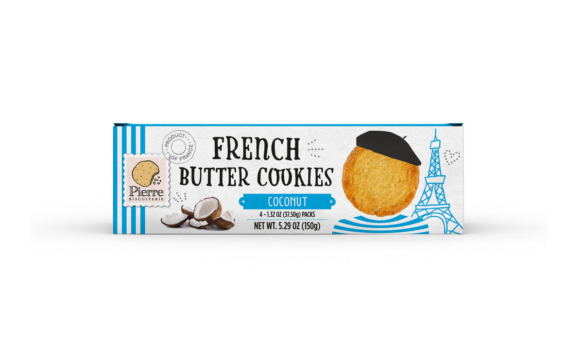 PIERRE BISCUITERIE FRENCH BUTTER COOKIES COCONUT 150G