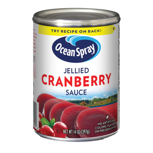 OCEAN SPRAY JELLIED CRANBERRY SAUCE 14 OZ