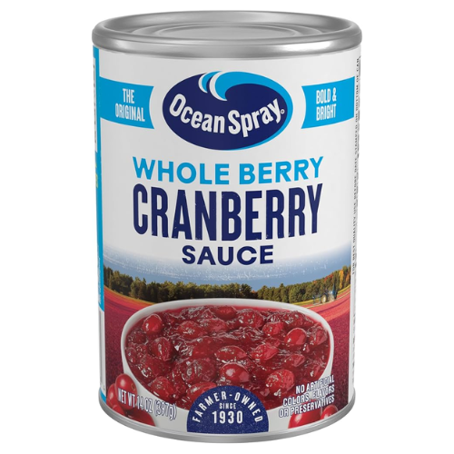 OCEAN SPRAY WHOLE CRANBERRY SAUCE 14 OZ