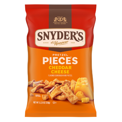 SNYDERS PRETZEL PIECES CHEDDAR CHEESE 11 OZ