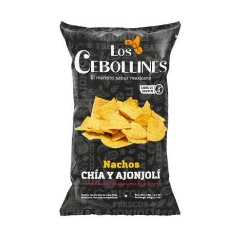 LOS CEBOLLINES NACHOS CHIA Y AJONJOLI 350g