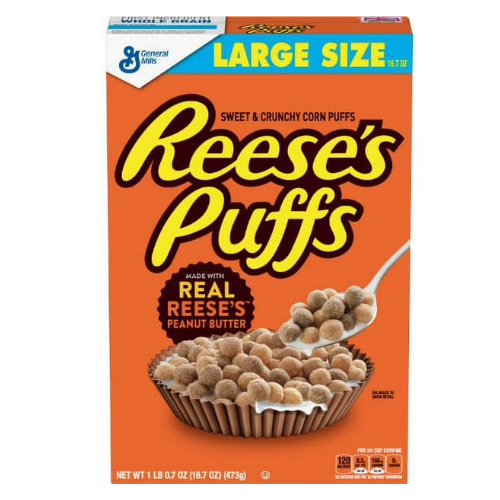 REESES CEREAL PUFFS 16 OZ