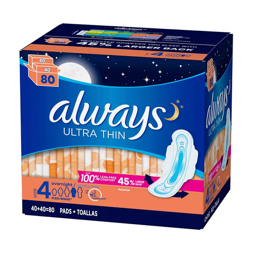 ALWAYS TOALLA SANITARIA ULTRA THIN OVERNIGTH 36 UNIDAD