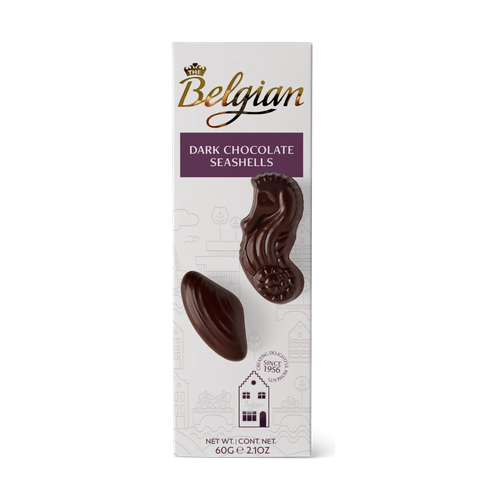 BELGIAN CHOCOLATE DARK SEASHELLS 60g