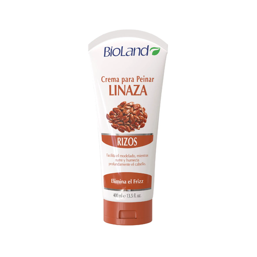 BIOLAND CREMA P/PEINAR LINAZA, RIZOS 400ml