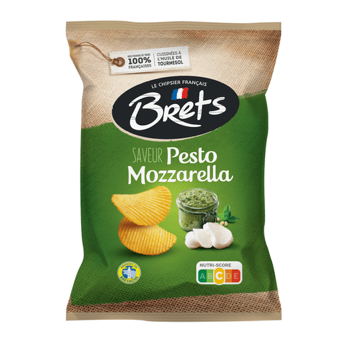 BRETS PAPALINAS PESTO MOZZARELLA 125g