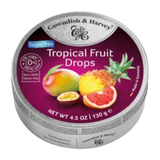 CAVENDISH & HARVEY CARAMELOS TROPICAL FRUIT DROPS SUFAR FREE 175g