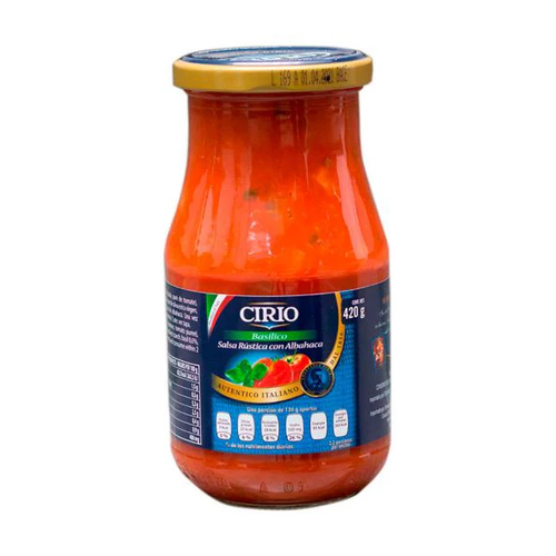CIRIO SALSA DE TOMATE CON ALBAHACA 700g