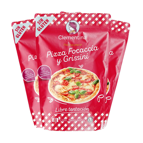 CLEMENTINA HARINA PASTA PIZZA,FOCACCIA SIN GLUTEN 400g