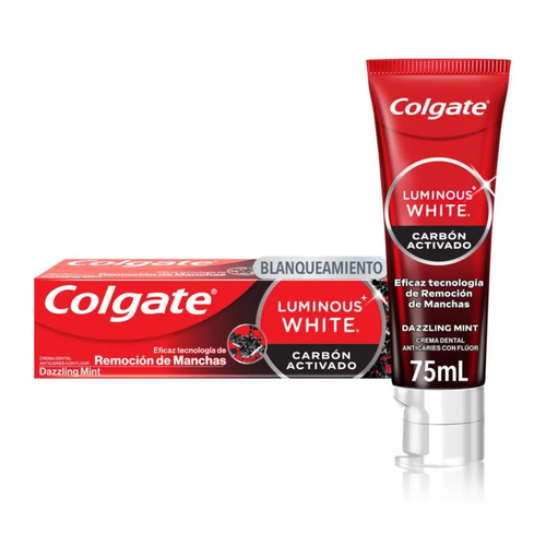 COLGATE CREMA DENTAL LUMINOUS WHITE CARBON 75ml