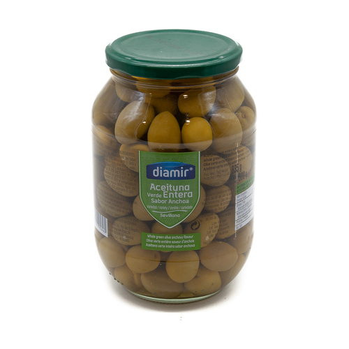 DIAMIR ACEITUNA VERDE GORDAL SABOR ANCHOA FCO 835g