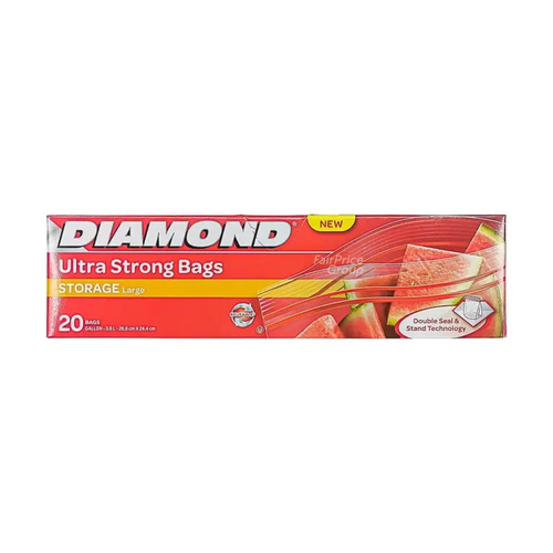 DIAMOND BOLSAS ZIPPER GRANDES 20 UNIDAD