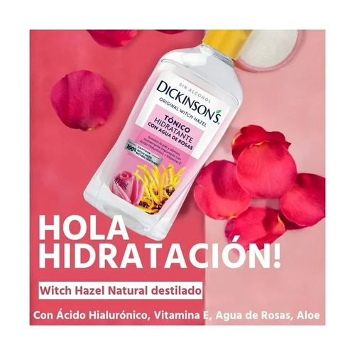 DICKINSSONS TONICO HIDRATANTE CON AGUA DE ROSAS 473ml