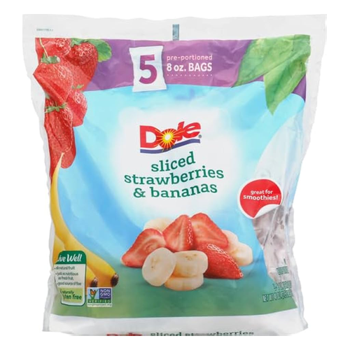 DOLE FRUTA CONGELADA FRESA, MELOCOTON, BANANO 397g