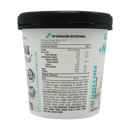 DOS PINOS HELADO COCO+PROTEINA PLUS 252g