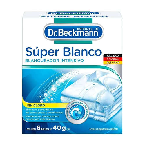 DR. BECKMANN QUITAMANCHAS SUPER BLANCO 6 SOBRES POLVO 40g