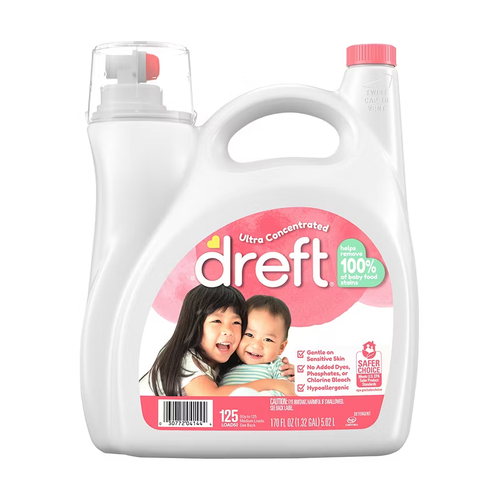DREFT DETERGENTE LIQUIDO ULTRA CONCENTRATED 125 LOADS 170 OZ