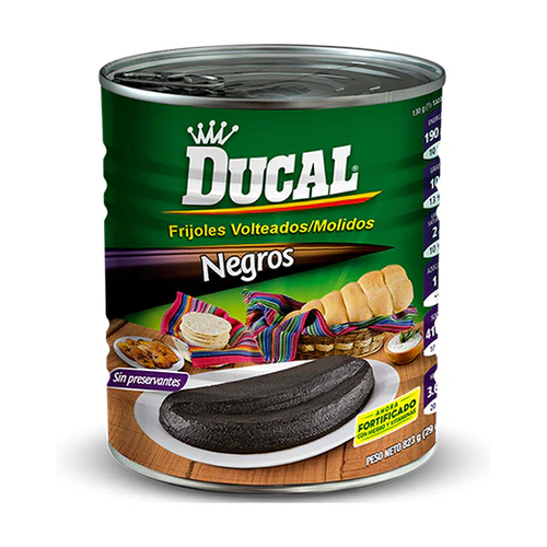 DUCAL FRIJOLES VOLTEADOS NEGROS 29 OZ
