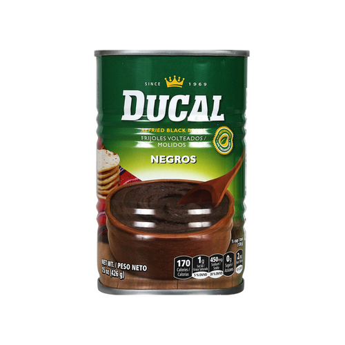 DUCAL FRIJOLES VOLTEADOS NEGROS 80 OZ