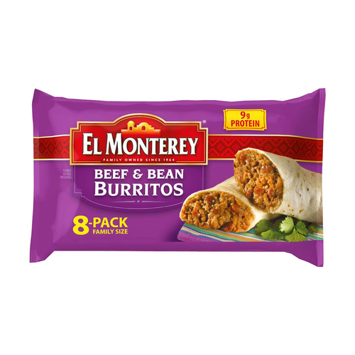 EL MONTERREY BURRITOS DE RES Y FRIJOL 32 OZ