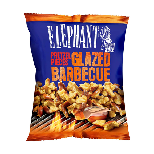 ELEPHANT PRETZEL GLAZED BARBECUE 125g