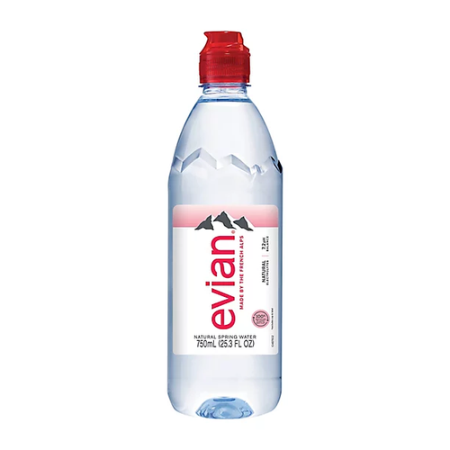 EVIAN AGUA MINERAL BOTELLA VIDRIO 750ml